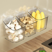Kitchen storage ginger box Garlic storage ginger wall hanging garlic head ginger garlic storage wall hanging storage box