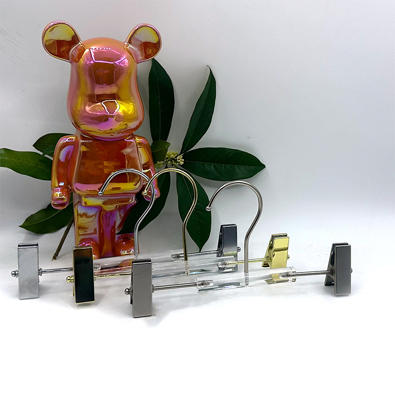 2025 New style pet coat hanger, trouser rack, seamless, anti-slip, transparent clothes rack, clothes hanger, clothes support, imitation acrylic coat hanger, and coat hanger details Picture