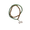 New Chinese-style wood-grain stone spliced women's unique and niche design sense pink crystal jade bracelet retro Chinese style jewelry Item Picture