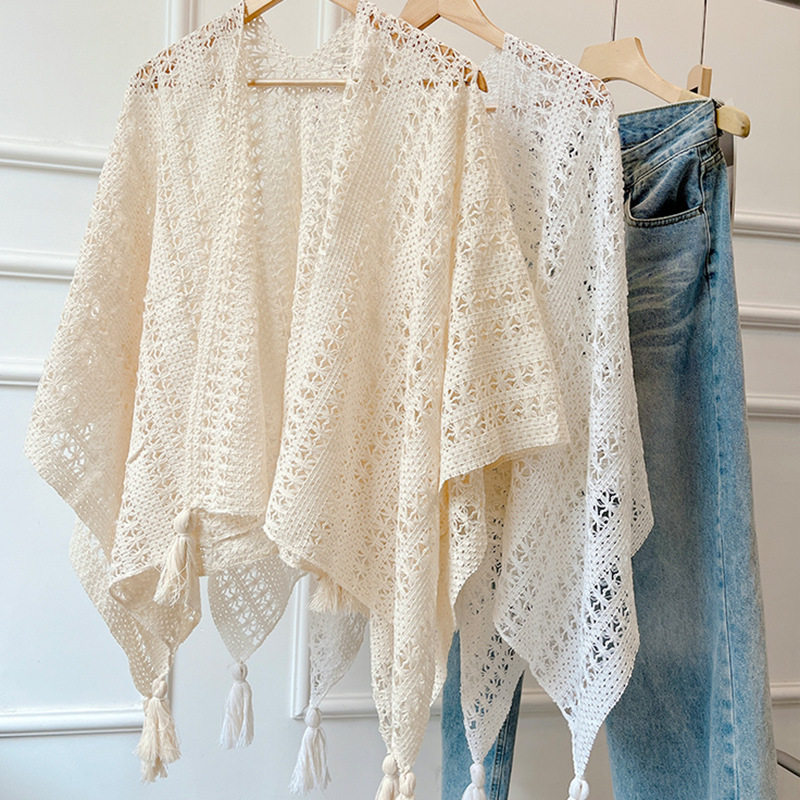 复古民族度假风针织流苏开衫24年新款爆款配旗袍裙子外搭蕾丝