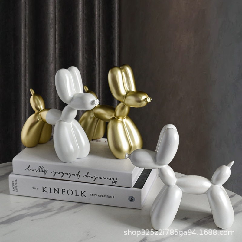 北欧创意气球狗树脂工艺品家居玄关客厅摆件办公室桌面精致装饰品