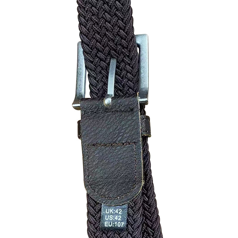 Wholesale of men's elastic woven belts, popular online casual needle-buckle women's canvas belts details Picture