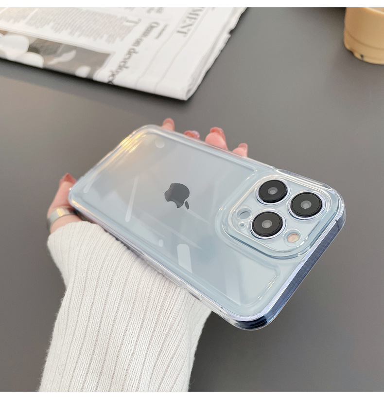 Suitable for the new iphone17 phone case 16Pro, Apple transparent hollow case, thickened silicone TPU anti-drop soft case pic 16