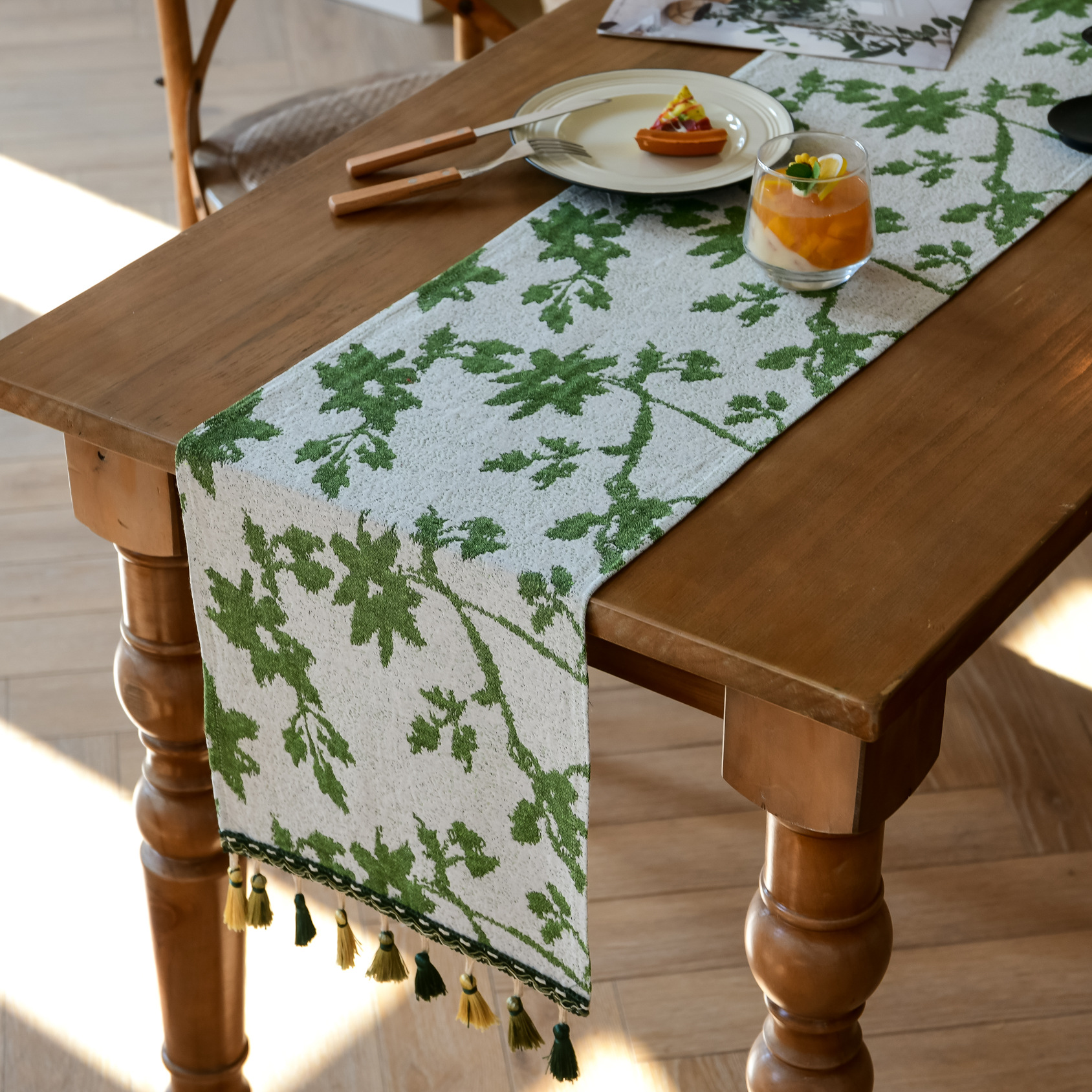 New Bohemian ethnic style heat insulation and anti-scald long strip Suzhou table flag Tea Flag TV cabinet cover wholesale from the manufacturer pic 82