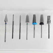 7 pieces of tungsten steel alloy pre-treatment nail grinding, nail drilling, nail oil glue set boxed