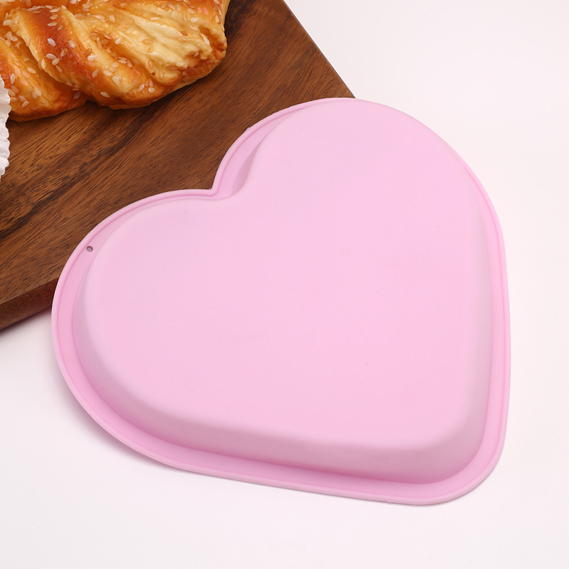 Oven and steamer tools, 6-inch round heart-shaped silicone cake molds, bread baking tools, food-grade silicone details Picture