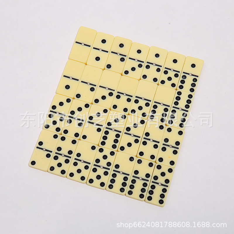 Factory Direct Sales Of Melamine Domino Pvc Flap, Plastic Box Domino Domino Plastic Dominoes details Picture