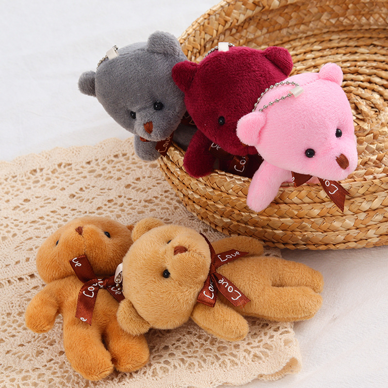 Teddy Conjoined Bear Doll Bear Pendant Plush Toy Key Chain Children's Gift Manufacturers Spot Wholesale Specification drawing
