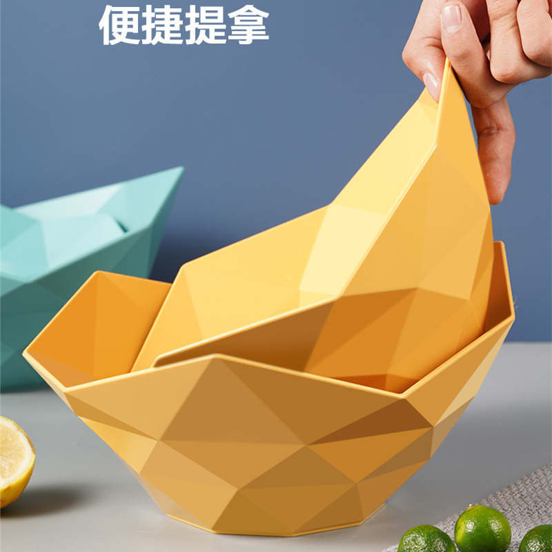 家用水果盘客厅茶几创意果盆塑料网红糖果盘现代干果盘零食盘果篮