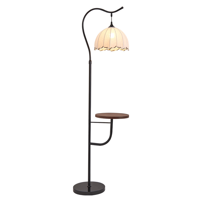 Chinese-style living room floor lamp, French wabi-sabi, popular Chinese retro bedside lamp, American-style coffee table and shelf integrated lamp Item Picture