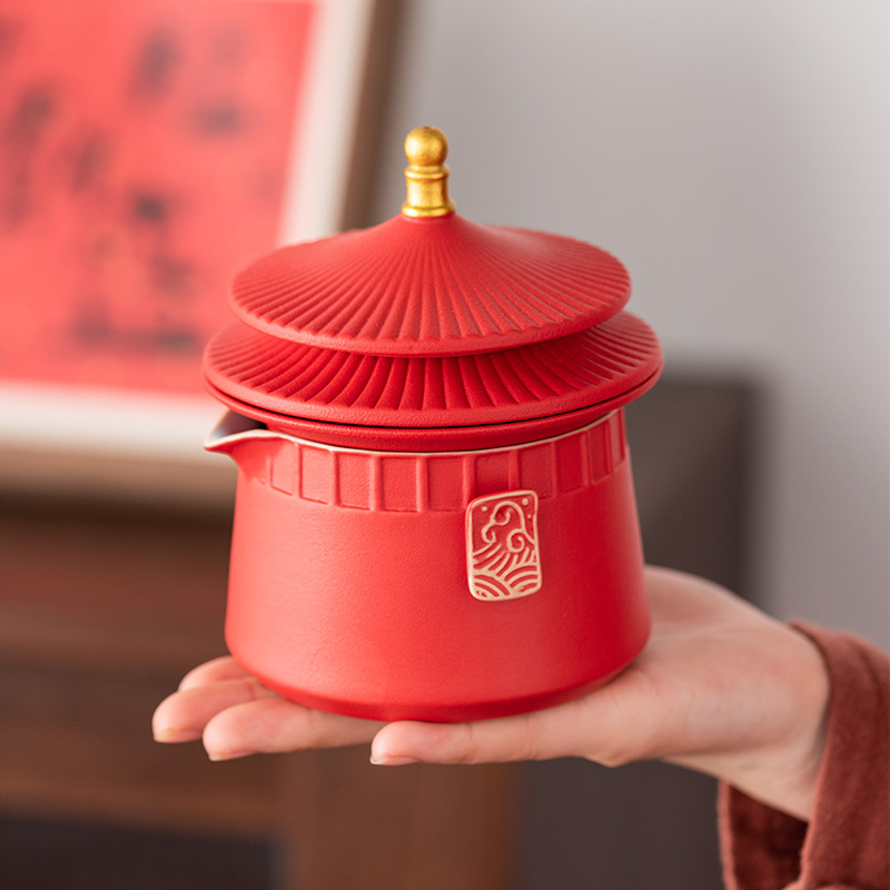 National Trend Style Ceramic Palace Museum Quick Guest Cup Business Gift Set for corporate year-end party and anniversary celebration, as a gift for clients Application Scenario
