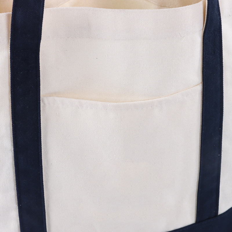 Custom Large Capacity Diagonal Diy Canvas Bag Shopping Bag Logo Cotton Student Carry-On Cotton Bag details Picture