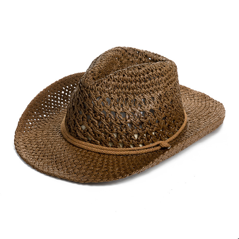 Outdoor Hat For Men The Summer Cowboy Straw Hat For Men Hiking Big Brimmed Sun Hat For Men Fishing Sun Hat Specification drawing
