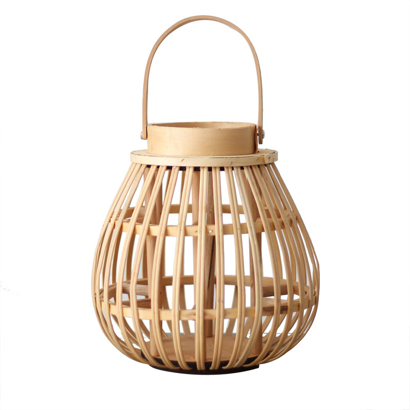 Bambú hecho a mano lámpara de viento candelabro decorativo linterna mesa modelo sala mesa de hotel nórdico nuevo estilo chino estilo japonés Item Picture