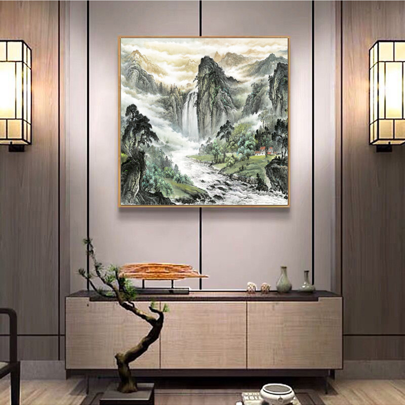 手绘抽象装饰画/装饰画/挂画/年画仿古/玄关画产品图