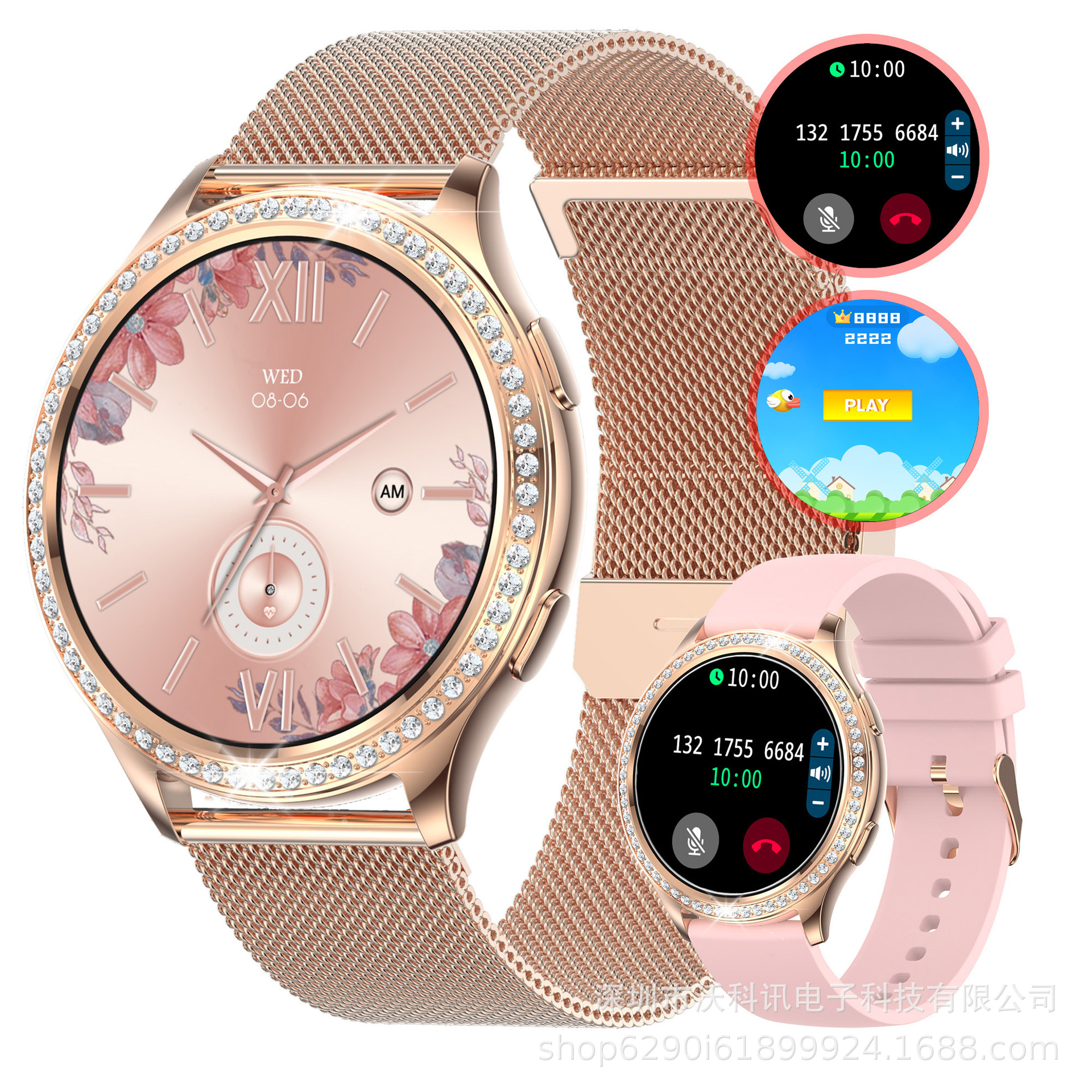 Original manufacturer, cross-border Amazon AK53 smartwatch, heart rate sports, waterproof, fashionable women's sports watch