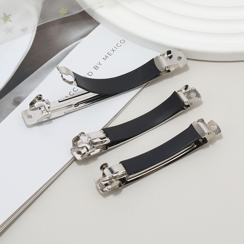 Manufacturers Directly Supply The Korean Version Of Metal Spring Jacket Automatic Clip Diy Bow Hand Hairpin Accessories Wholesale details Picture