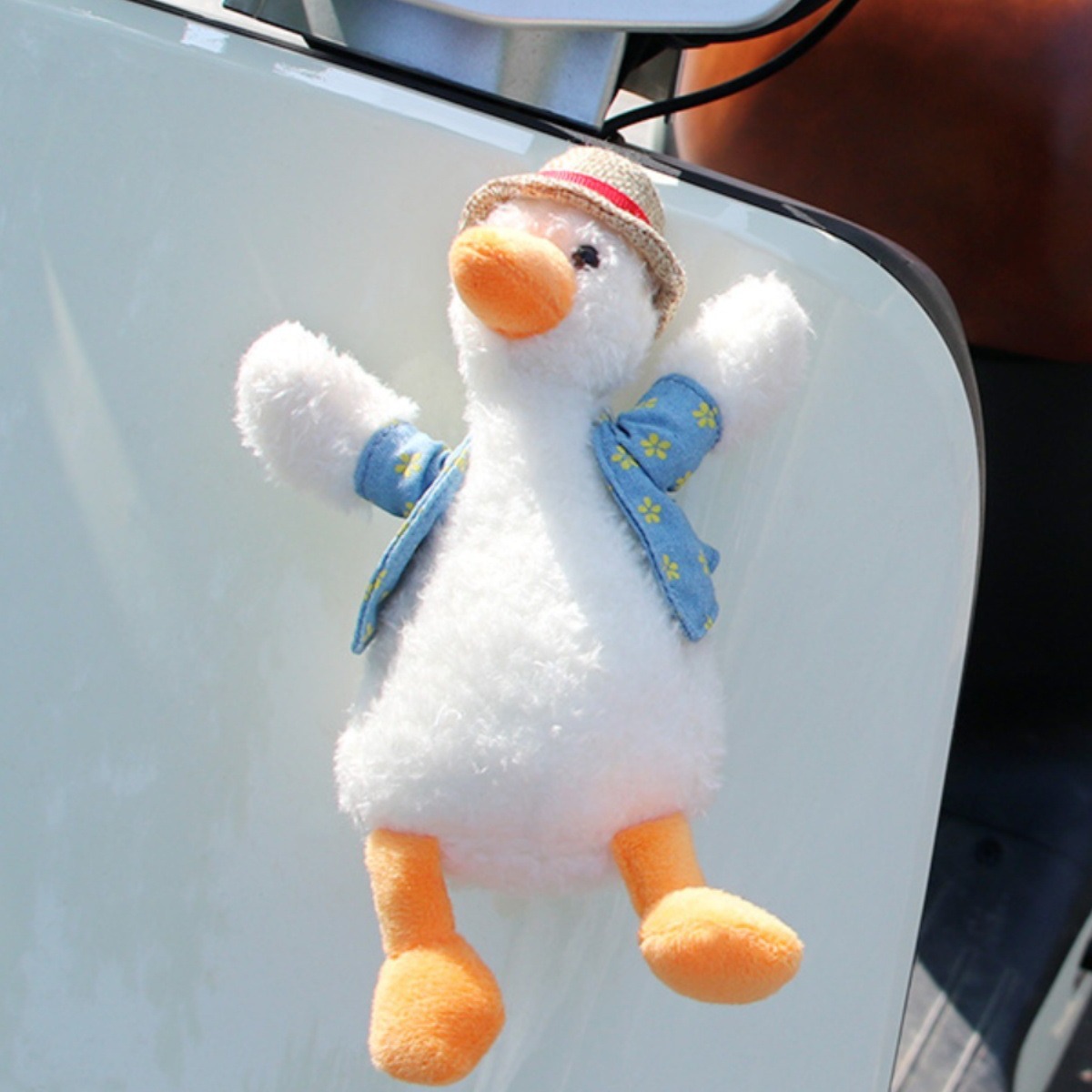 Strawberry bear rear hanging piece, car outside trunk, rear plush toy, motorcycle doll, car ornament, for car Application Scenario