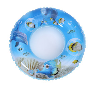 Cross-border thin Marine fish swimming ring, baby and children's water play toy, thickened PVC inflatable underarm life buoy Item Picture
