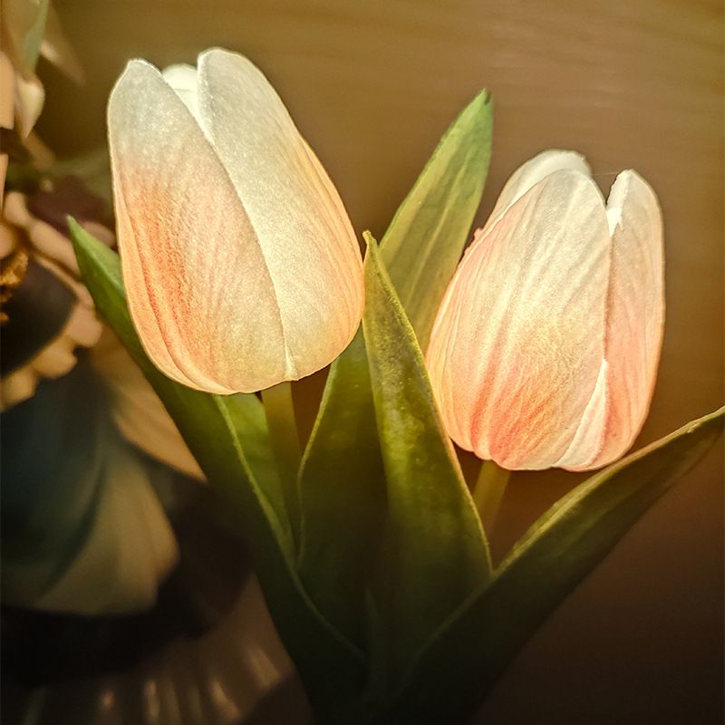Led Tulip Nightlight Simulation Flower Bouquet Fresh Decoration Ins Girl Room Dormitory Bed Decoration Atmosphere Lamp