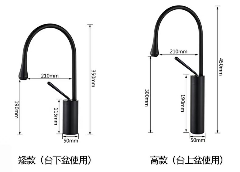 全铜冷热水龙头旋转水滴洗脸盆龙头家用台面盆龙头创意洗手池龙头详情10