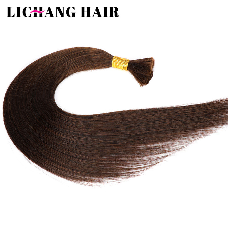 发把 REMY 水晶线接发 hair bulk 2# 顺发 真人发 无痕接发 深棕