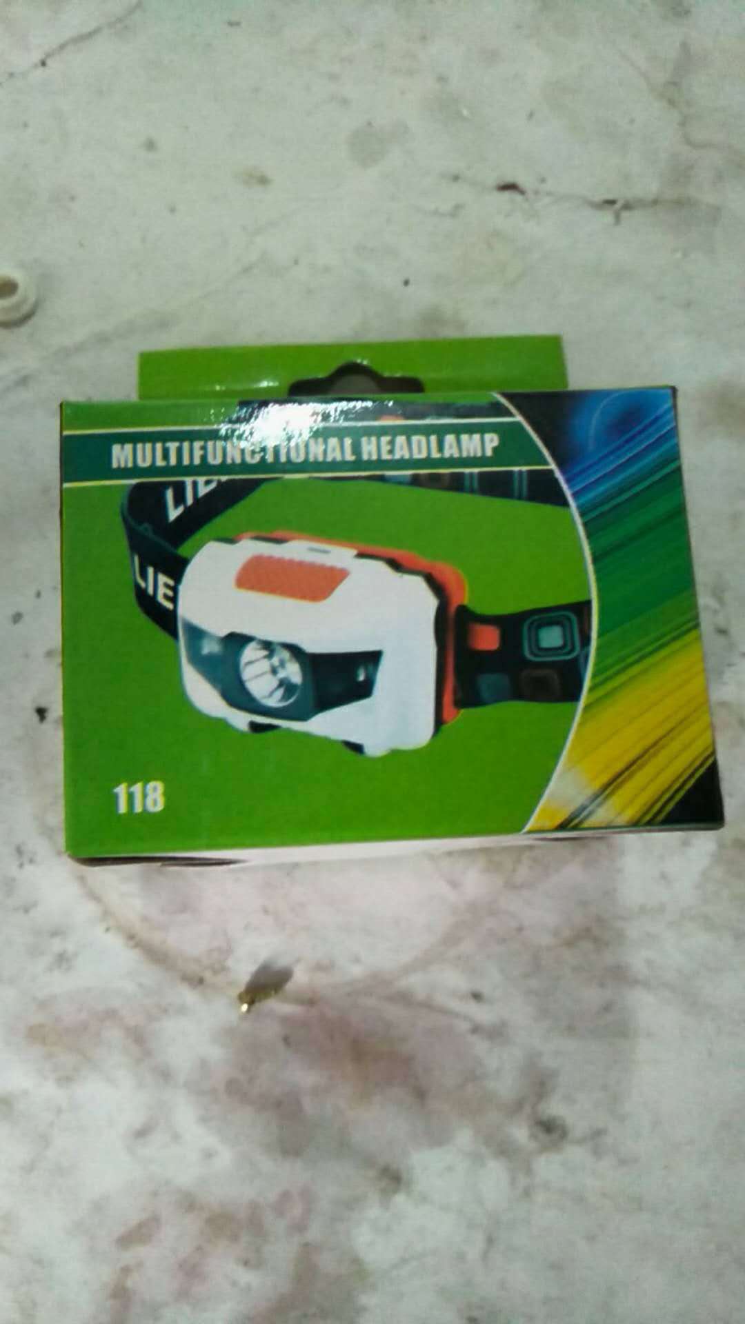1+2 three-light, red light, strong light, LED battery, LED headlight strip, red light, outdoor night cycling and fishing headlight details Picture
