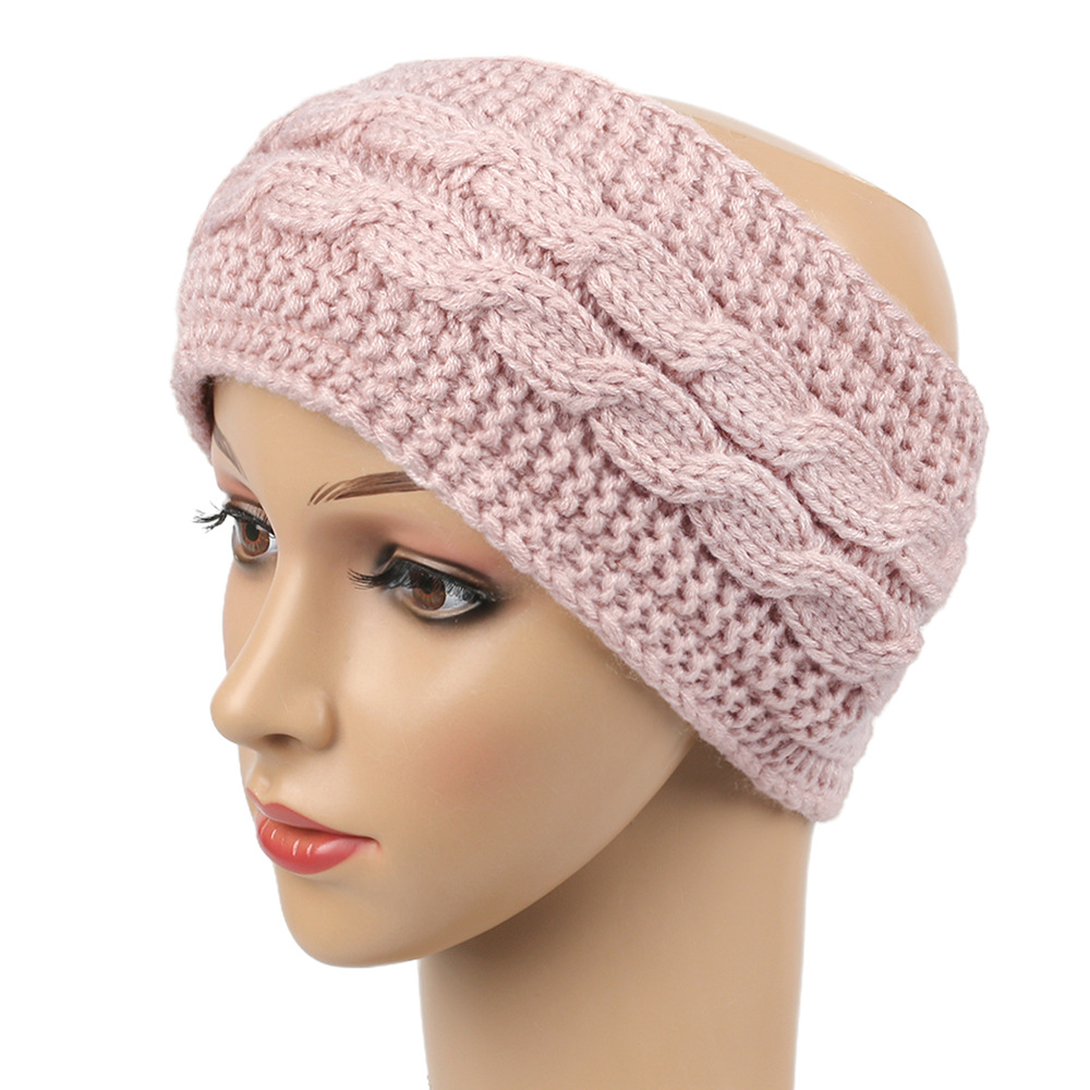 New winter fleece hair accessories, cross-border autumn and winter woolen knitted hair bands, European and American warm sports headbands, ear protecters pic 19