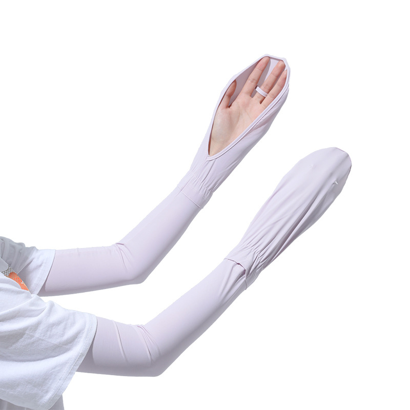 Ice Sleeve Women's Sunscreen Gloves Uv Protection Thin Summer Ice Silk Hand Arm Driving Ice Long Sleeve Women Item Picture