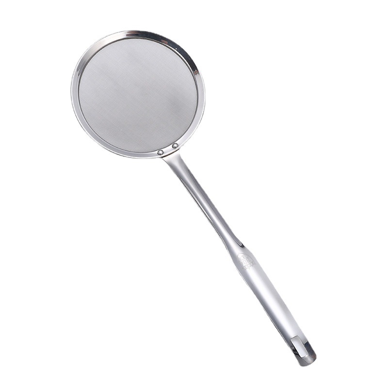 304 Stainless Steel Strainer Sieve Fine Mesh Juice Baby Food Flour Sieve Frying Mesh Oil Filter Spoon Item Picture