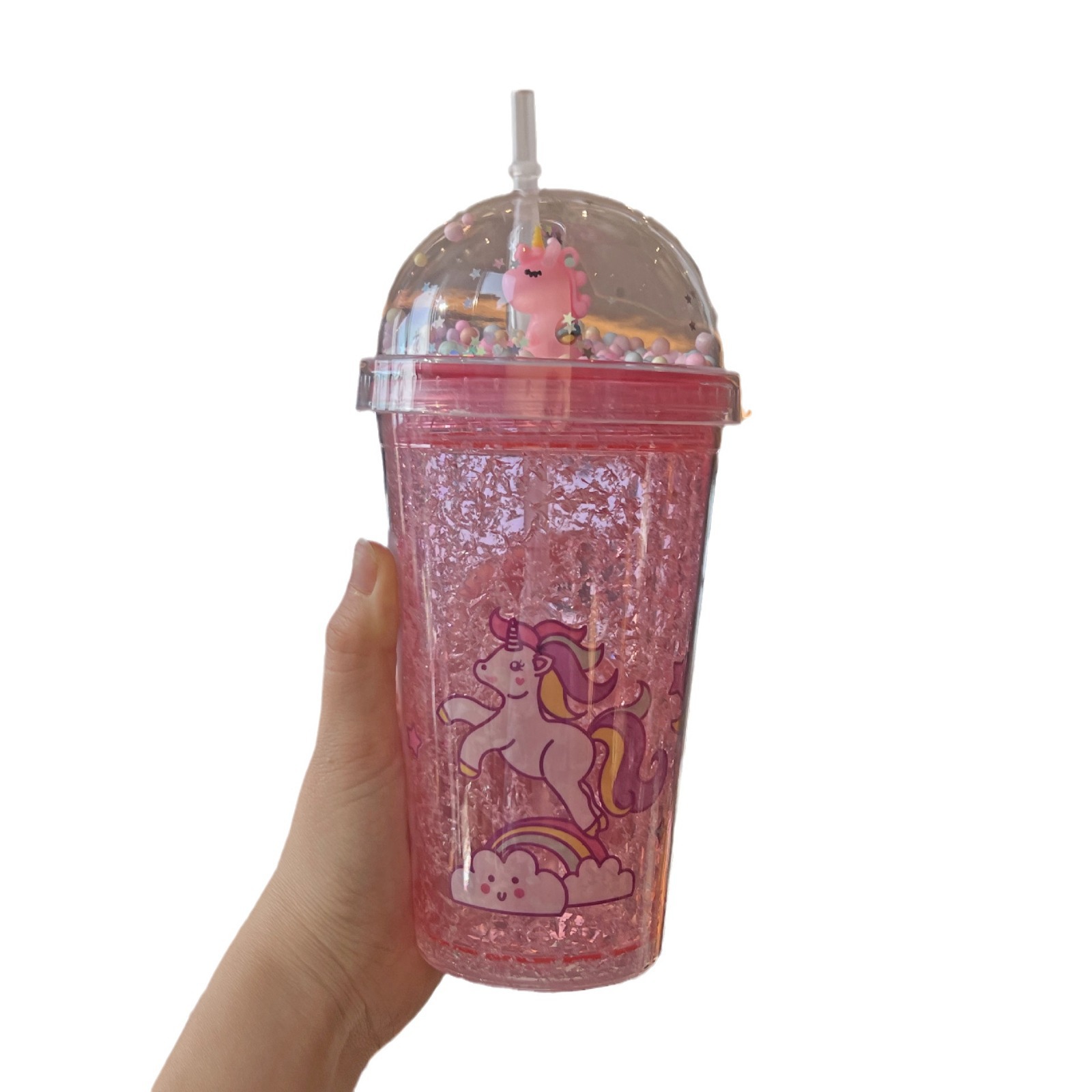 儿童杯子/杯子/水杯/大肚水杯3.5升/水杯儿童夏季可爱白底实物图