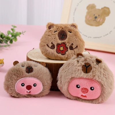 Online Celebrity Cartoon Plush Capibala Figure Accessories Diy Girl Heart Capybara Bag Accessories Accessories