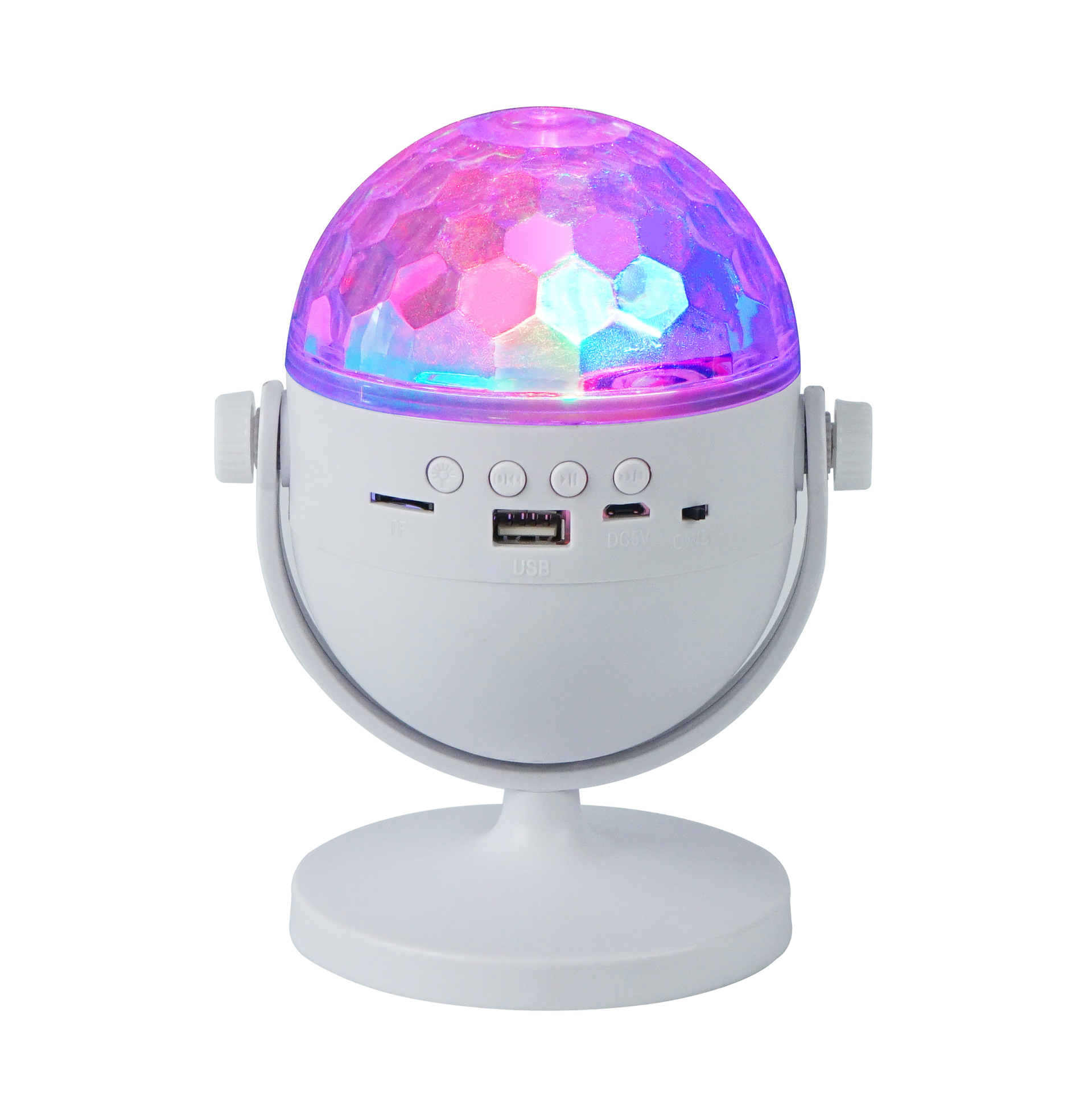 USB水晶魔球灯 LED舞台灯RGB七彩旋转DISCO氛围灯蓝牙音乐投影灯