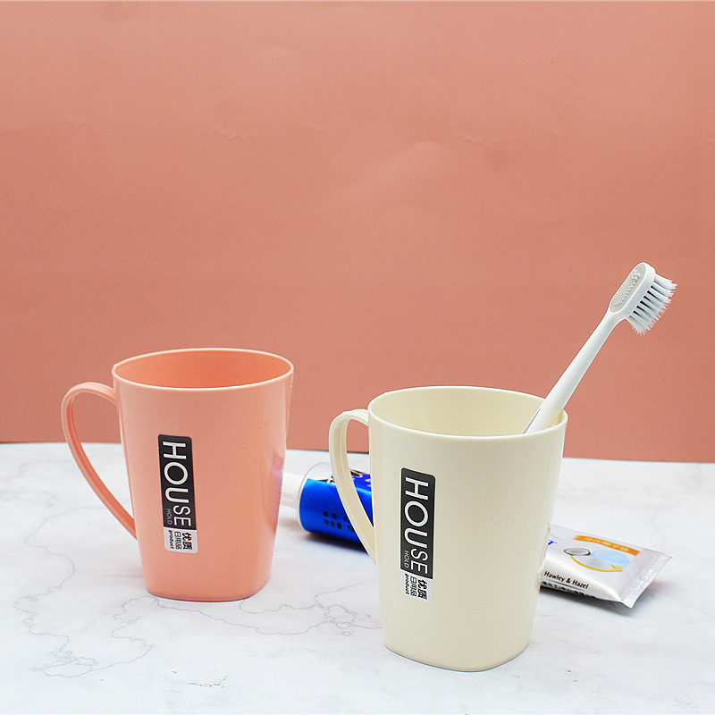 Wholesale of simple ins mouthwash cups with handles, couple student dormitory washbasin cups, toothpick cups, and simple brushing cups details Picture