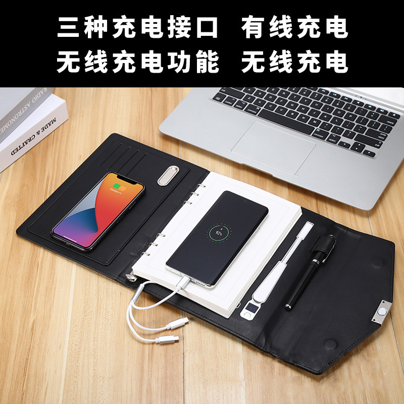 商务礼品/无线充记事本/U盘移动记事本细节图