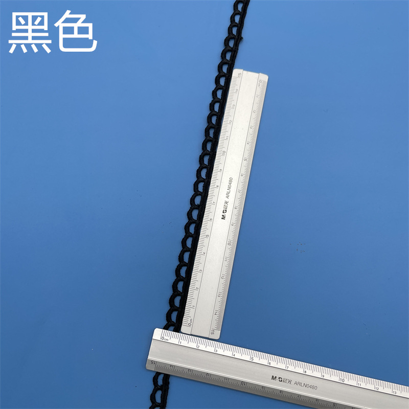 DIY lace clothing accessories in stock: Colorful milk thread water-soluble embroidery lace, wavy puppy teeth, single-sided barcode pic 3