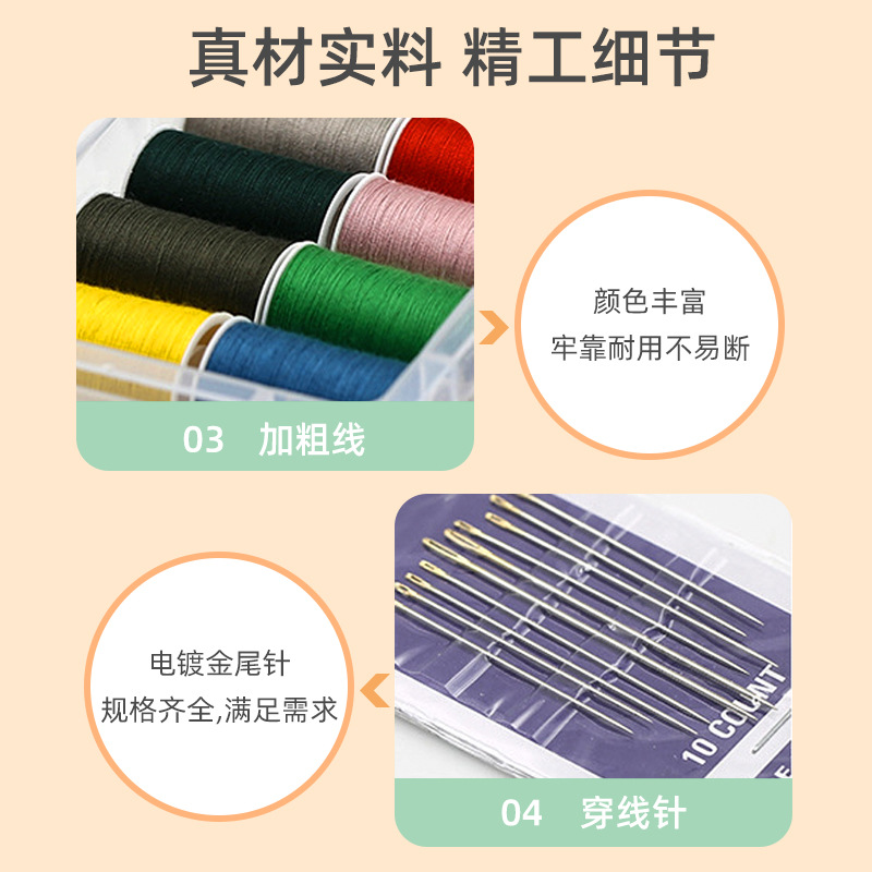 A 30-piece sewing kit set, a household sewing box, a portable large three-layer hand-made sewing and sewing storage box, high-end Application Scenario
