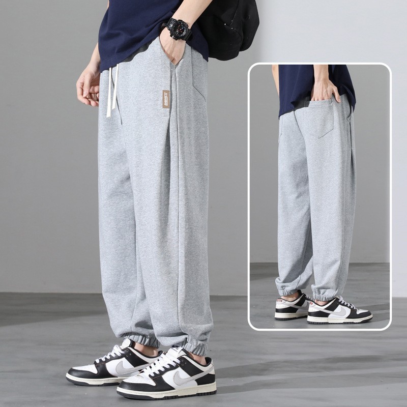 2025 Sweatpants for men: Loose and large-sized sportswear pants for overweight men. Spring and autumn casual pants for men details Picture