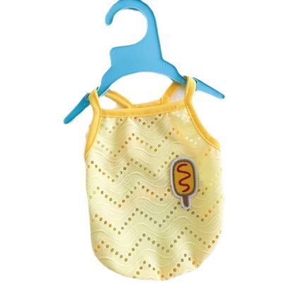 Summer thin and breathable cat and dog clothes, teddy bichon Frise, VIP pet mesh vests, halter tops, and cute clothes Item Picture