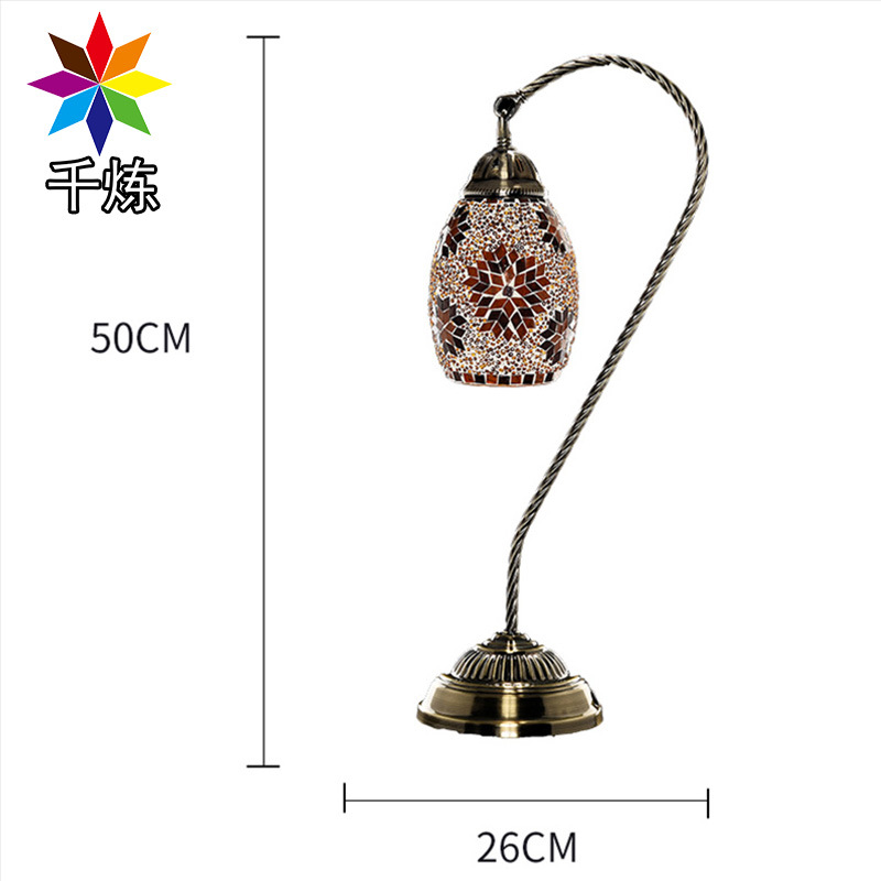 Wholesale of Turkish vintage glass lamp small table lamps for bedroom, study, coffee shop, restaurant, hotel and homestay decoration Application Scenario