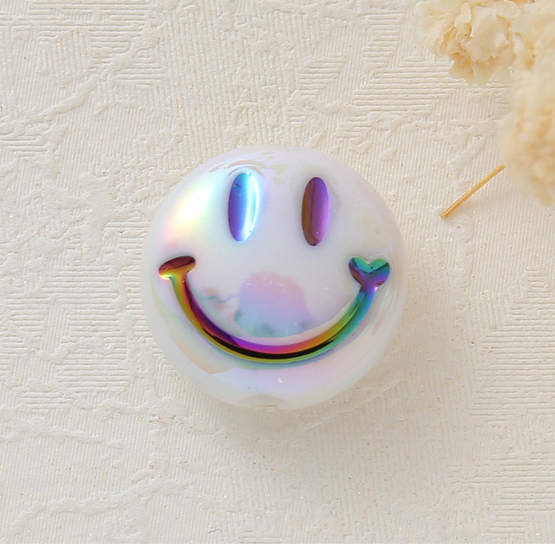 Smiling face acrylic jewelry diy accessories, ins niche heartwarming hand and hair accessories, handcrafted materials wholesale pic 7