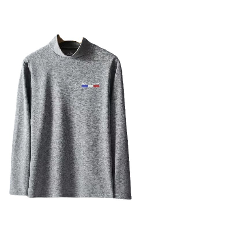 【 High-neck Top 】 Men's snowflake fleece double-sided fleece thermal top, cold-proof base layer, inner underwear, no pilling Item Picture