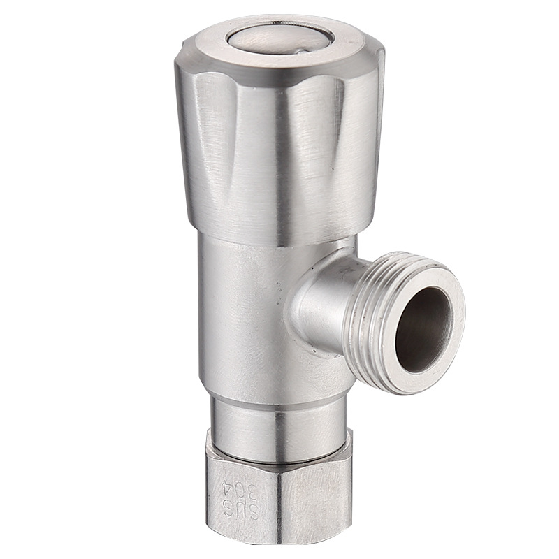 304 stainless steel union internal thread triangular valve, thickened 4-inch internal thread water inlet valve, rotatable on-off valve for cold water heaters Item Picture