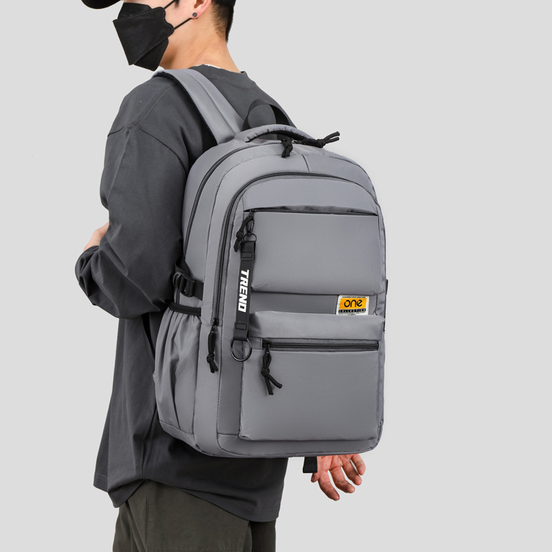 2025 New men's large-capacity backpack, casual travel backpack, high school student schoolbag, computer bag