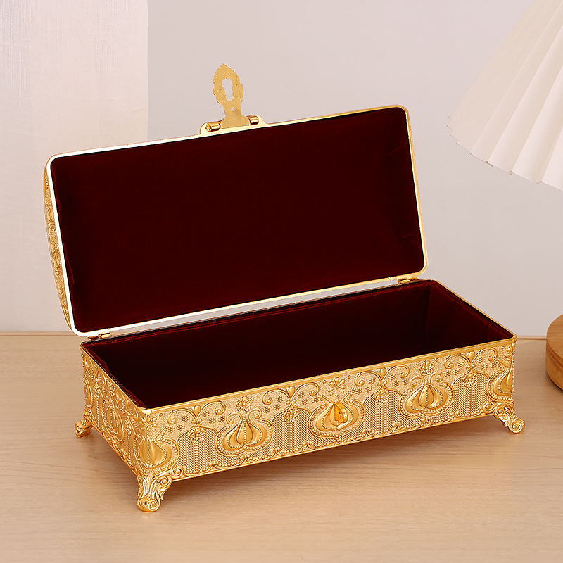 Metal Jewelry Ring Box Necklace Bracelet Watch Bracelet Box Wedding Home Creative Decoration Pieces details Picture