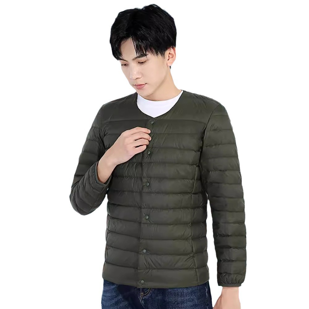 羽绒服/羽绒服男/男士羽绒服长款/服装男士外套/冬天羽绒服白底实物图