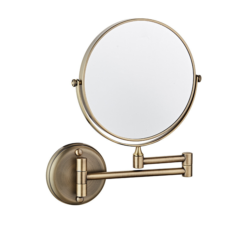 Perforation-Free Hotel Telescopic Mirror Wall Hanging Mirror Bathroom Magnifying Mirror Folding Beauty Mirror Bathroom Makeup Mirror Wholesale details Picture