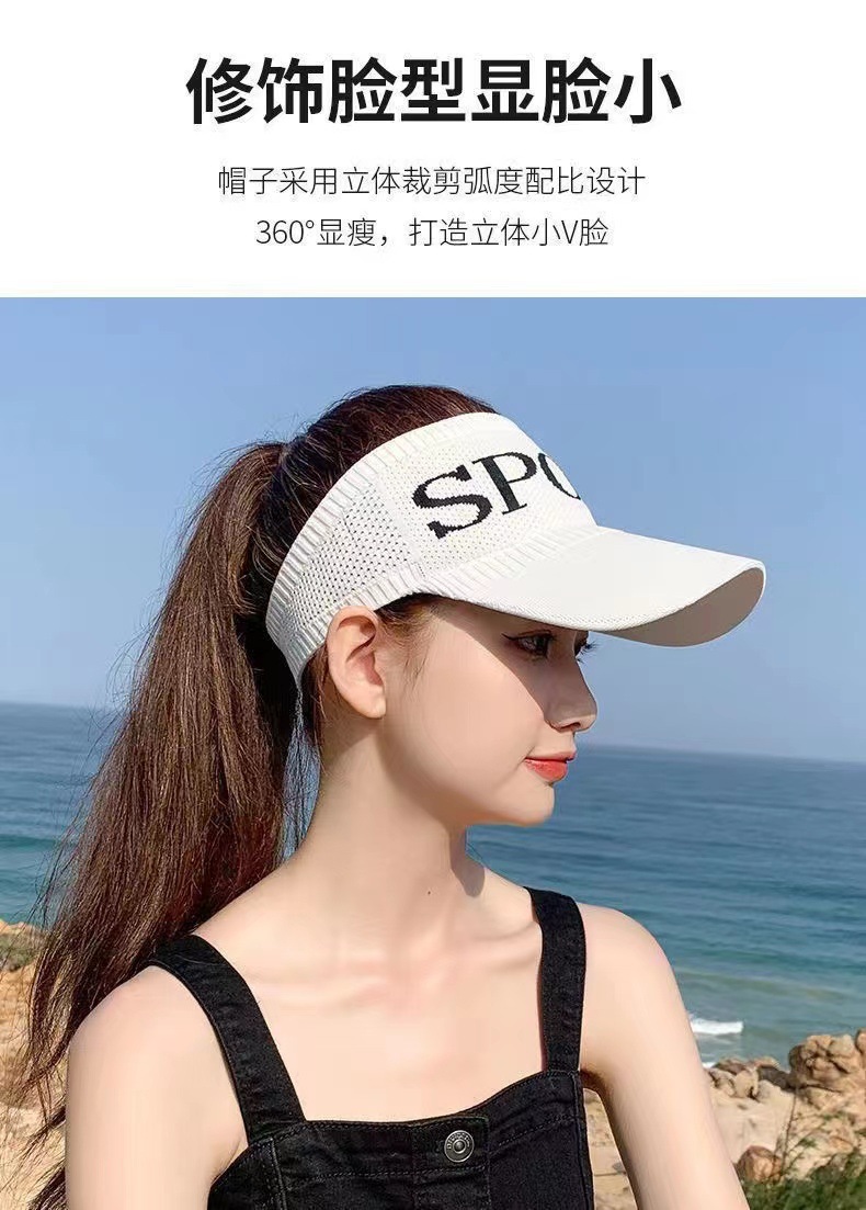 遮阳帽夏季韩版防晒帽大檐遮脸网红贝壳帽便携可卷发箍太阳女士帽详情4