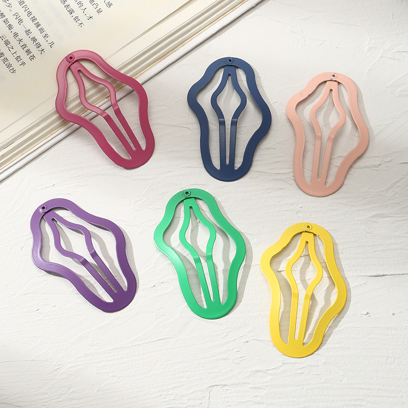 抖音爆款彩色云朵bb夹韩版韩式糖果色侧边刘海夹多巴胺彩色发夹