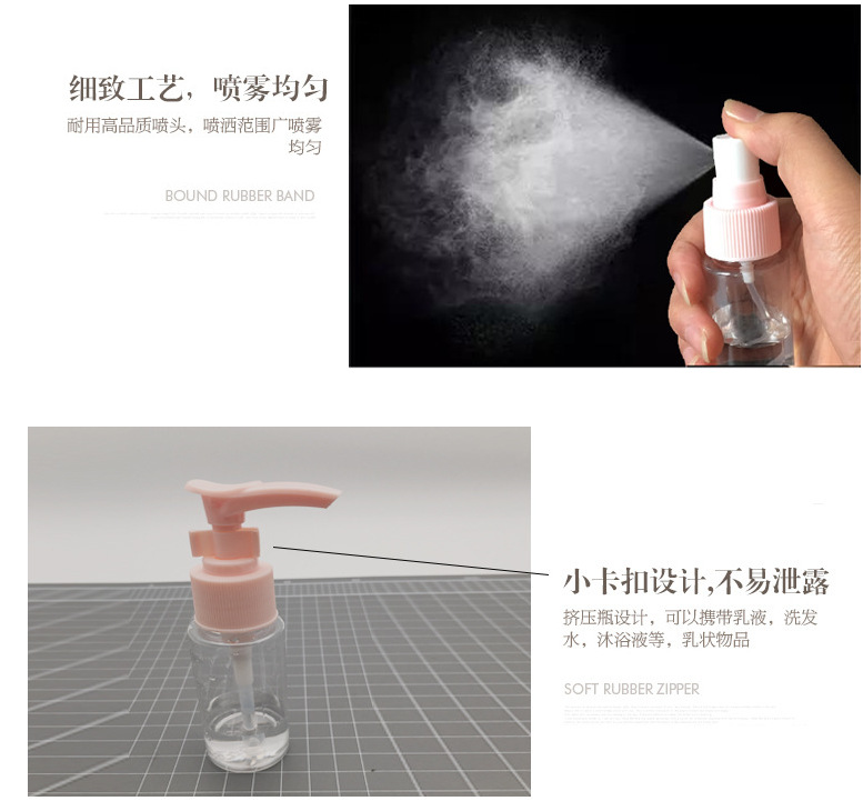 Spray bottles, lotion bottles, cosmetics, travel portioning bottles details Picture